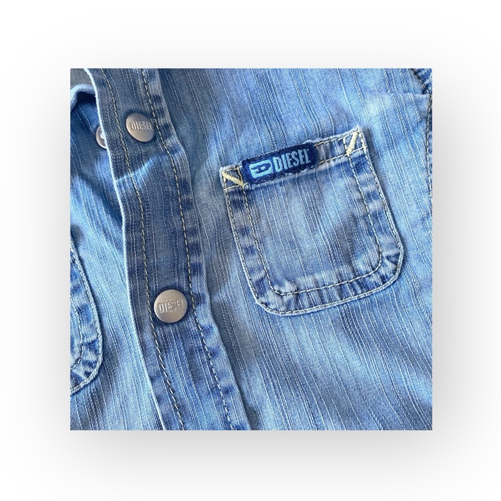 Diesel ⍟ Denim A-Line Dress ⍟ Blue Jeans ⍟ with Patches ⍟ Girl’s 3 3T 97 cm ⍟ - Picture 5 of 16